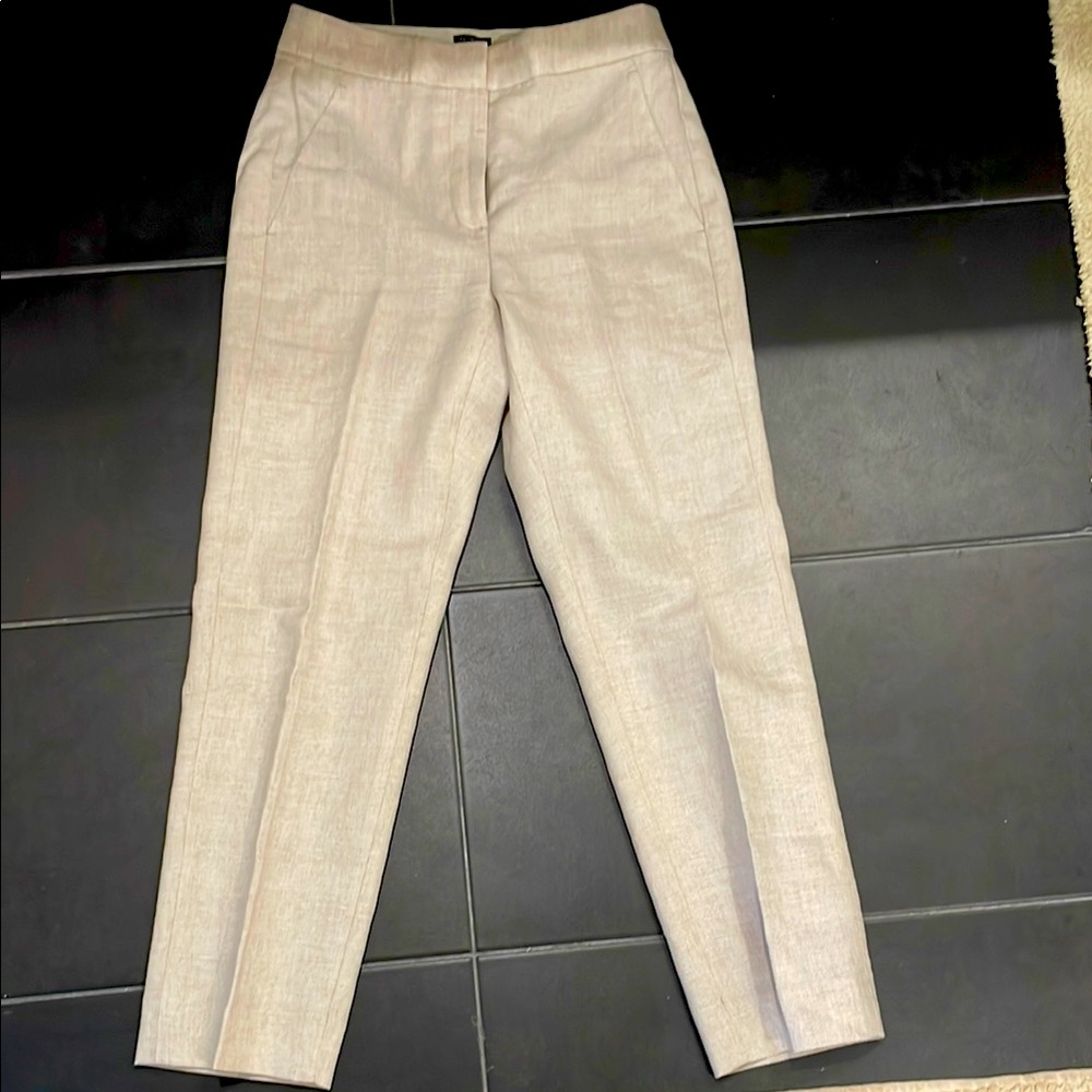Lined linen Kate pants - petite 0 NWT